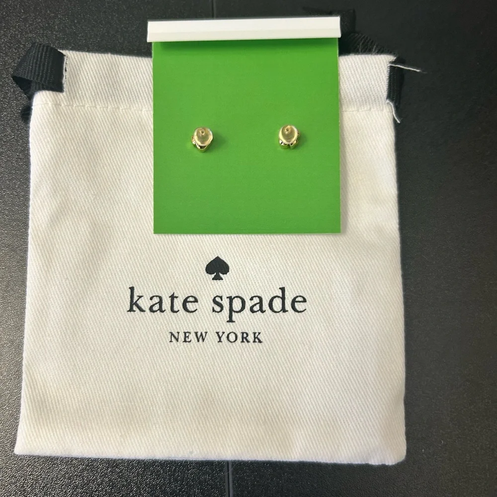 Kate Spade Gold Rectangular Earrings - Picture 3 of 3